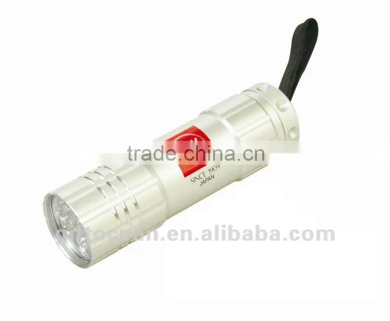 promotional 9 LED torch, LED gift torch light, alloy torch