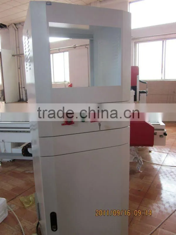 cheap cnc advertising router/2.2kw spindles/Stepper motors /Ncstudio control system/square rail /T-slot table with PVC/Cast part