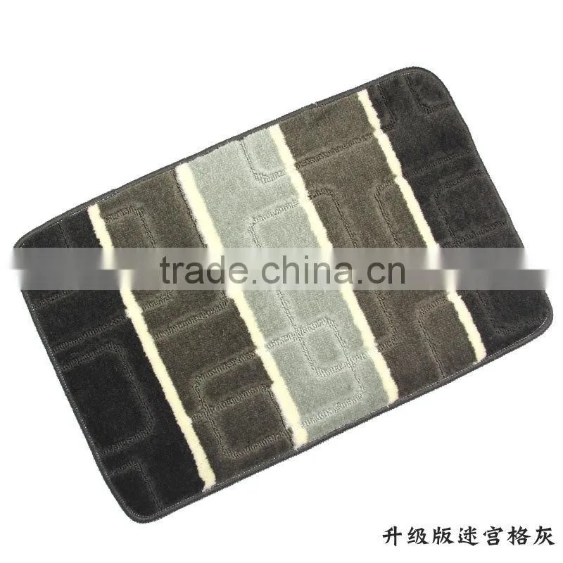 pp materail 2 pcs bathmat floor mat with TPR Base