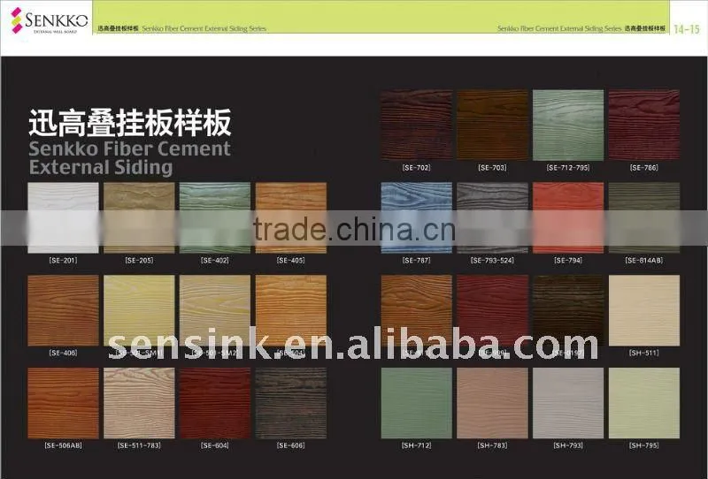 waterproof wood grain fiber cement board