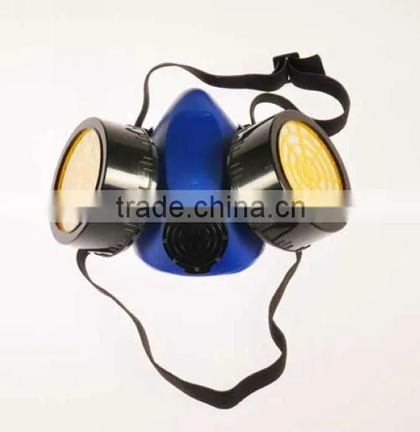 half face mini anti chemical gas mask with double activated carbon filters for anti-acid on sale