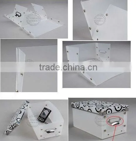 Foldable Plastic Storage Boxes with handle