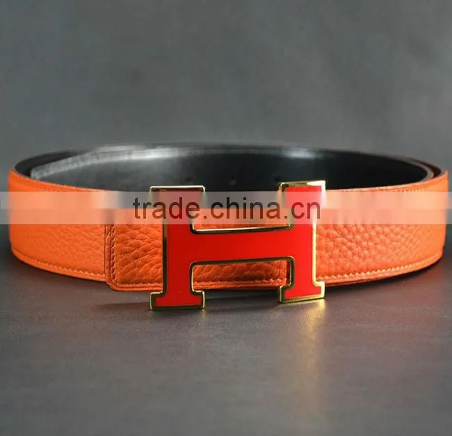 All colors litchi textured both side genuine cowhide leather straps for sale