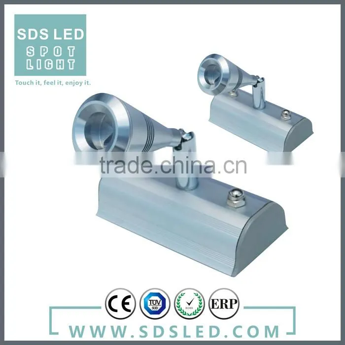 LED spotlightLED 1W silver aluminum LED jewellery showcase display counter LED pole light