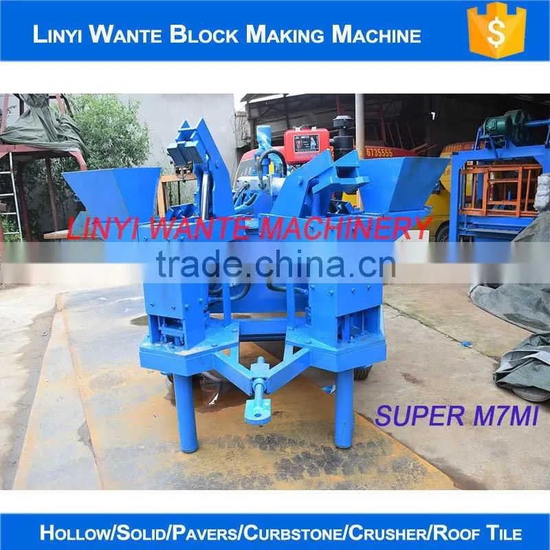 2016 new design factory price WT2-20m interlocking compressed earth block machines from Linyi Wante Machinery