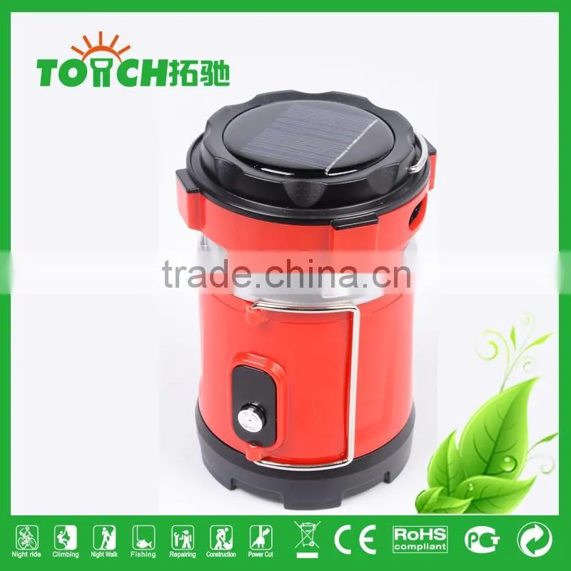 ABS Plastic LED Camping Lights for AA Battery Professional Portable Lighting Solar Rechargeable LED Camp Lamp with Charger