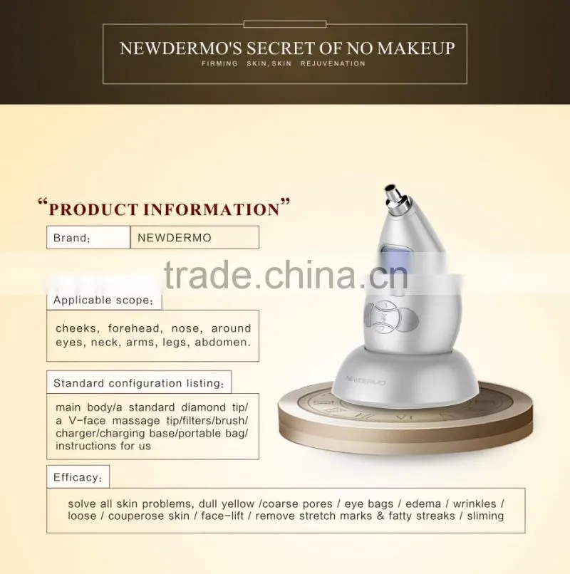 NEWDERMO PORTABLE home microdermabrasion machine skin care tool V face and face lifting skin rejuvenation machine