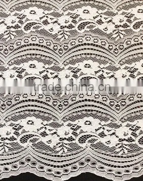 Wholesale Good Quality Polyester Strand Lace Fabric T8042