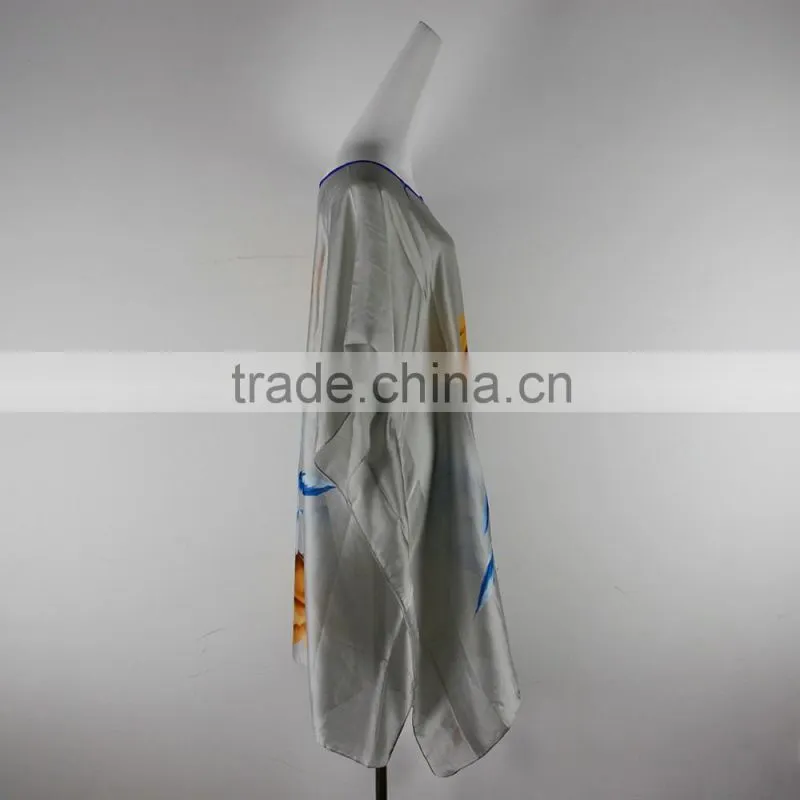 Wholesale plus size bat wing sleeve beach round Neck Mini Casual Dress