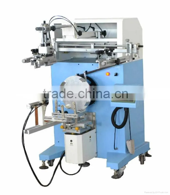Mineral Water curved cylinder screen printing machine for bottle