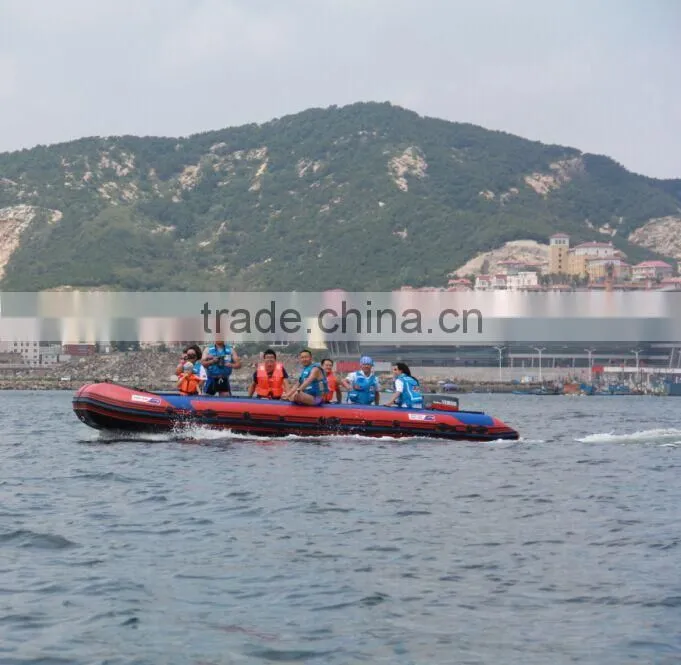 CE Certificated Aluminum floor and 1.6mm pvc 8m-8.5m Big large Inflatable Boat