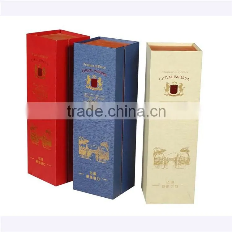 Factory price custom logo folding empty wine glass display box