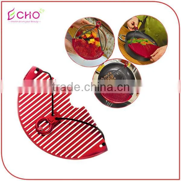 Collapsible Cooking Utensil POM&Silicone Food Grade Strainer/Colander