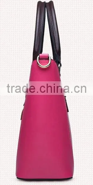 2015 brand pu tote bag high quanlity leather handbag china factory women bag