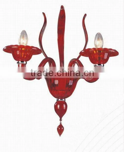 2014 Modern lighting red glass wall lamps/wall sconces with CE