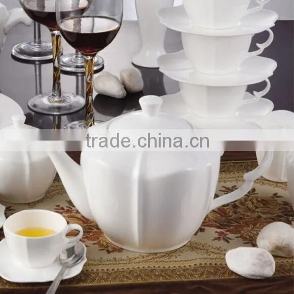 flower shape coffee pot 1200ml bone china tea pot