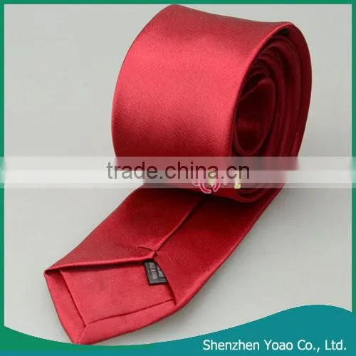 100% Silk Fabric For Tie Wine Red