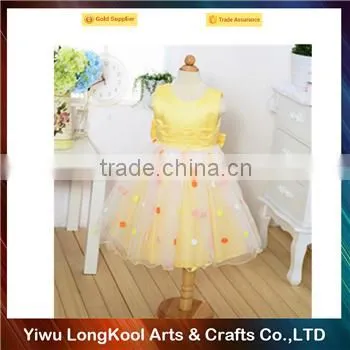 New arrival hot sale baby dress designs light yellow wedding tutu dress