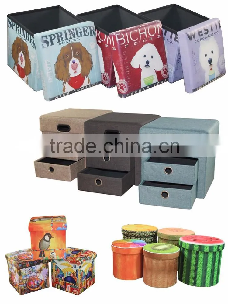 Footrest Multipurpose Foldable Storage Stool