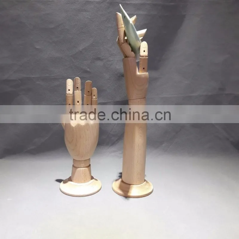 39cm height Manikin Flexible Wooden Mannequin Hand 45cm wooden hand