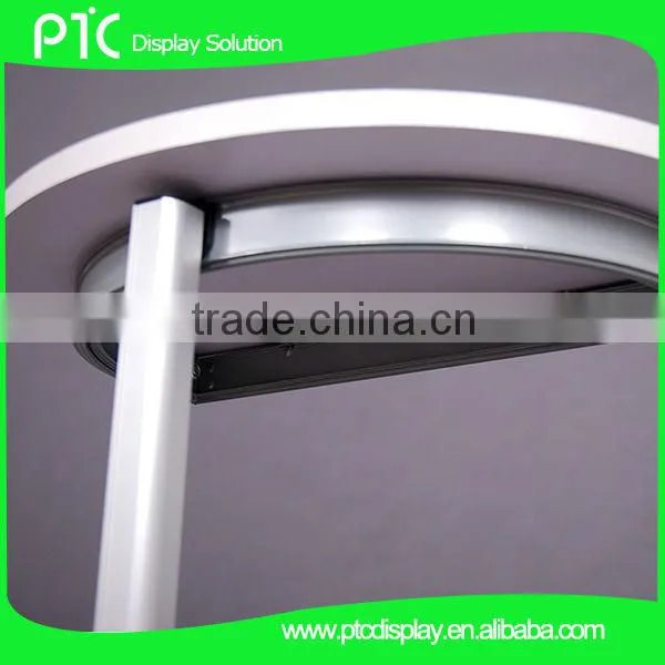 2 layer half round Folded advertising pop up twister tower banner