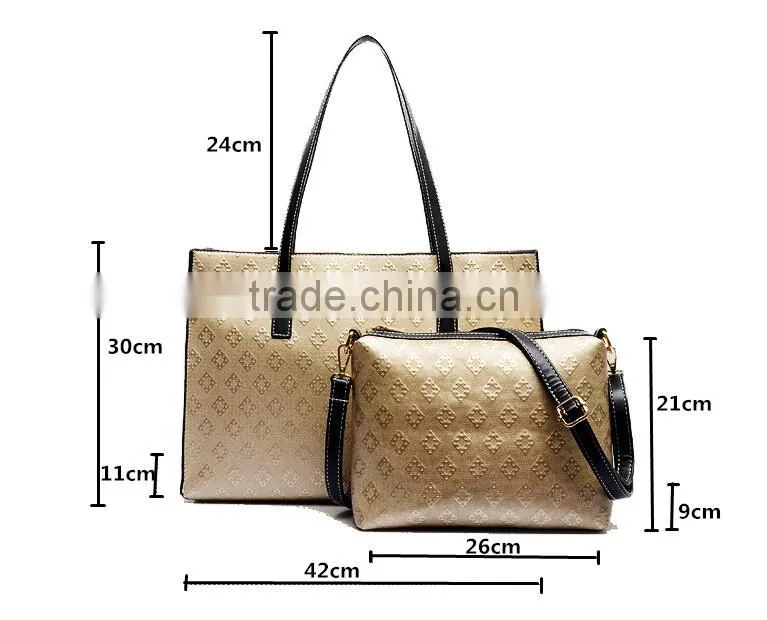 Online Shopping handbags ladies Hot Sale fashion Korean Style Handbag PU leather bag Sets