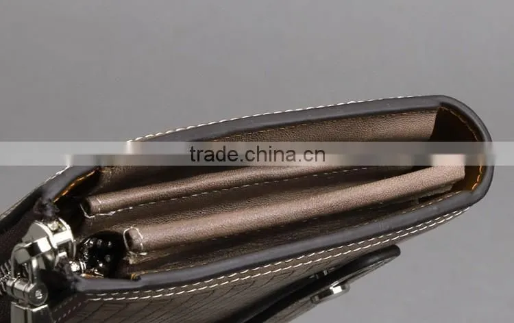 Mens vintage clutch bag and custom pattern leather wallet