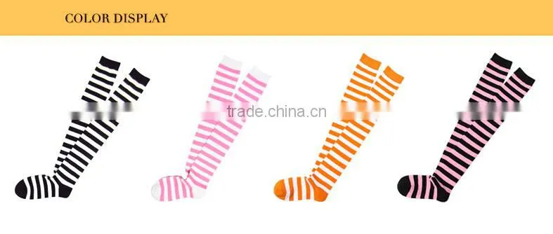 Red 100 Cotton Girls Socks Custom Design Long Women Socks Knee High Socks