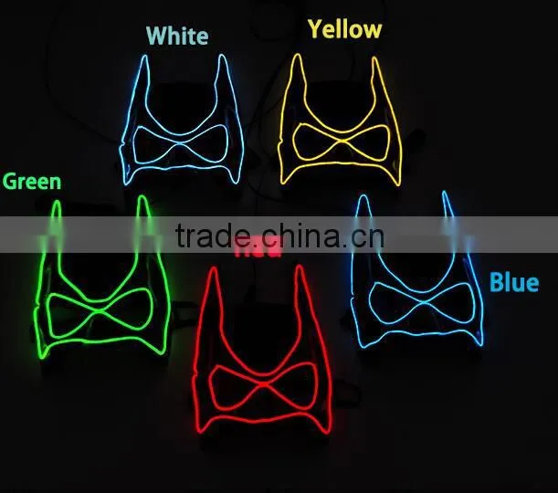 2016 Wholesale El wire light up mask/Light Up EL Mask / el wire mask with high quality