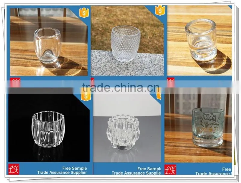 frosted red color lotus flower crystal glass tealight candle holder for wedding decoration