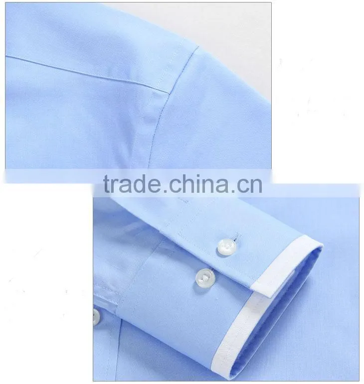 2013 hot comfortable blue long sleeves business dress shirts