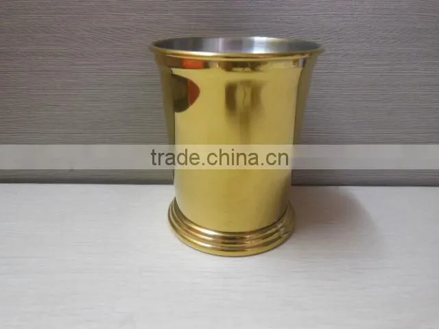 Stainless steel gold color mint julep cup, water mugs