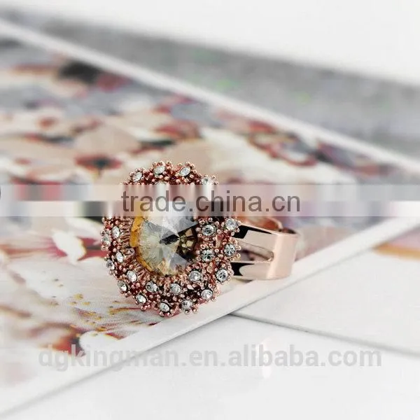 Kingman top grade updated crystal ring jewelry