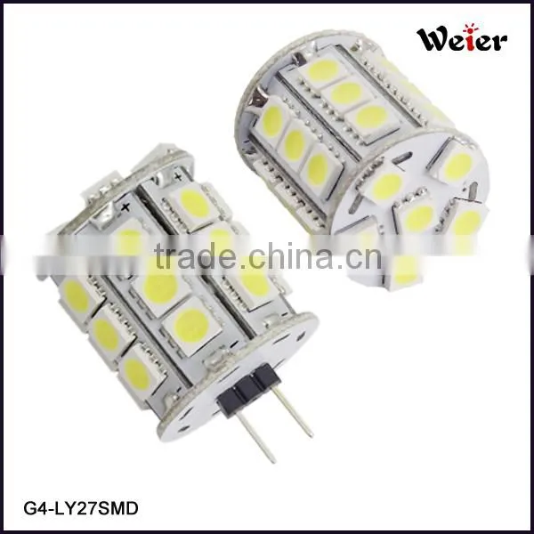 2014 hot selling 0.799 3014 12V DC silicone G4 led light bulb small size