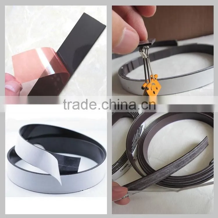 Flexible magnetic strip with tape