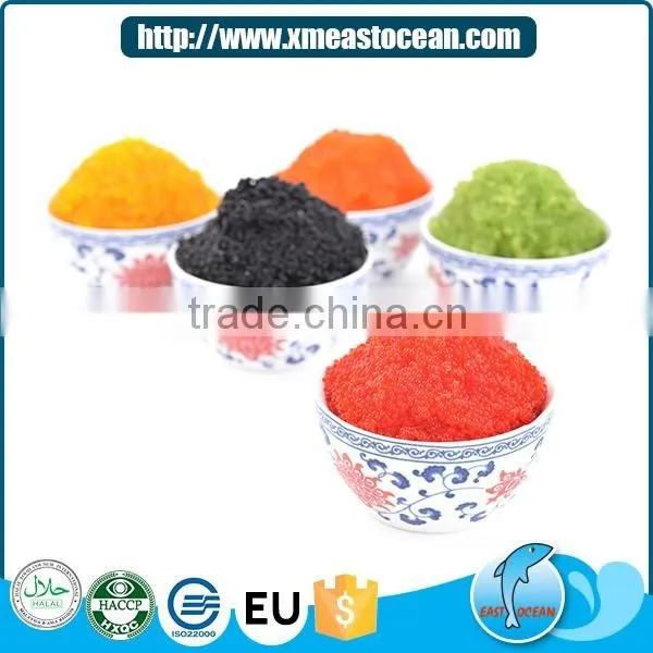 High quality seasoned flying fish roe frozen tobiko for sushi