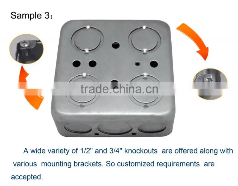Galvanized Electric Steel Metal Junction Box