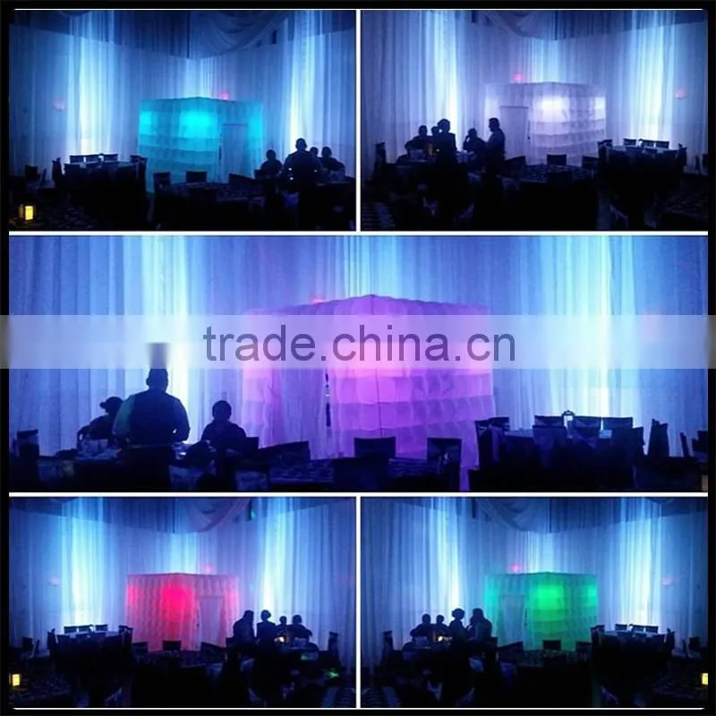 Customized inflatable exhibition booth, shopping mall inflatable foldable photo booth for sale
