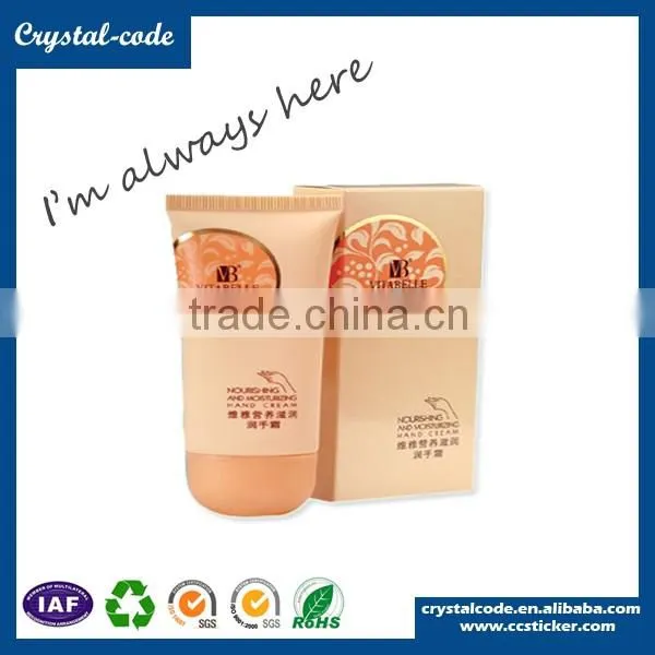 Luxury pet adhesive roll removable double-side printing cosmetic label