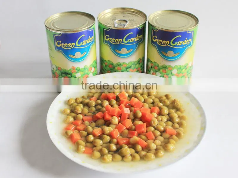 300g,400g,800g,3000g 2016 new crop canned peas and carrots,mixed vegetables