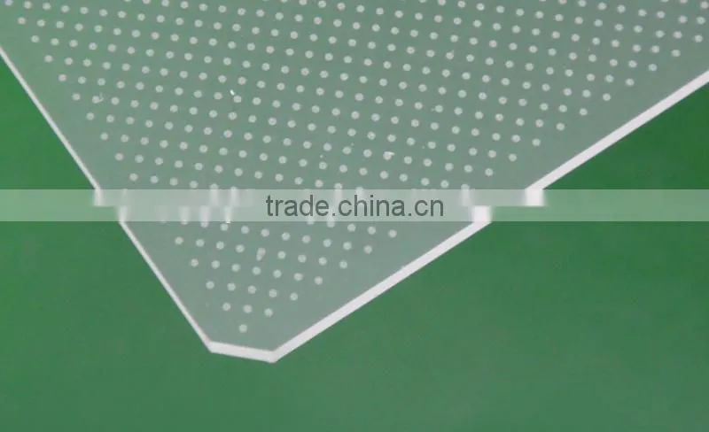 Colored acrylic LED light guide plate for laser dotting
