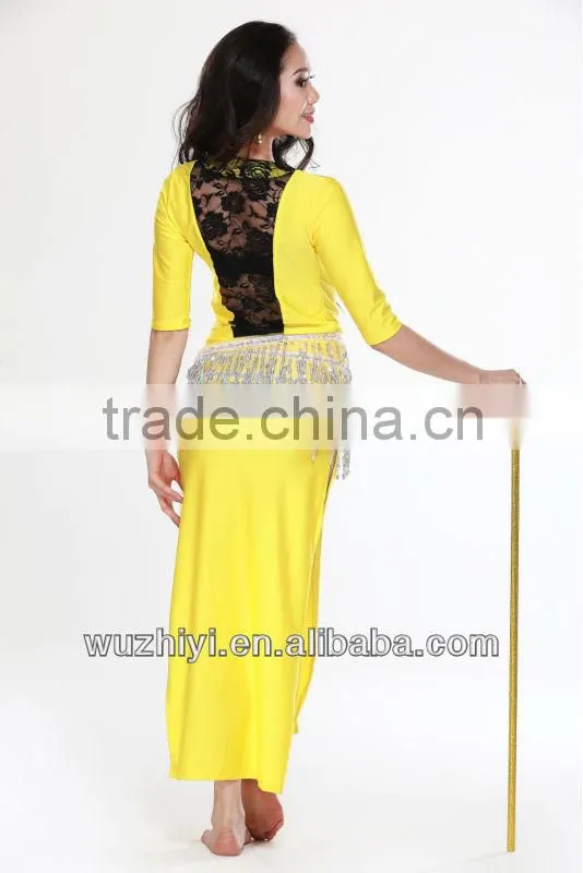 Indian sexy Belly dance dress with sequin headwear or belt and bra and long dress 3pcs (QC2081)
