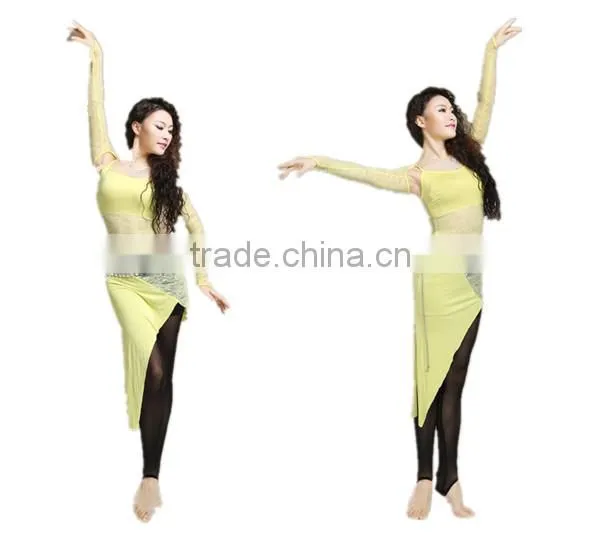 Sexy and Sweet Lace + Cotton Belly Dance Costumes with Vest Dress + Lace Waistcoat (QC2268)