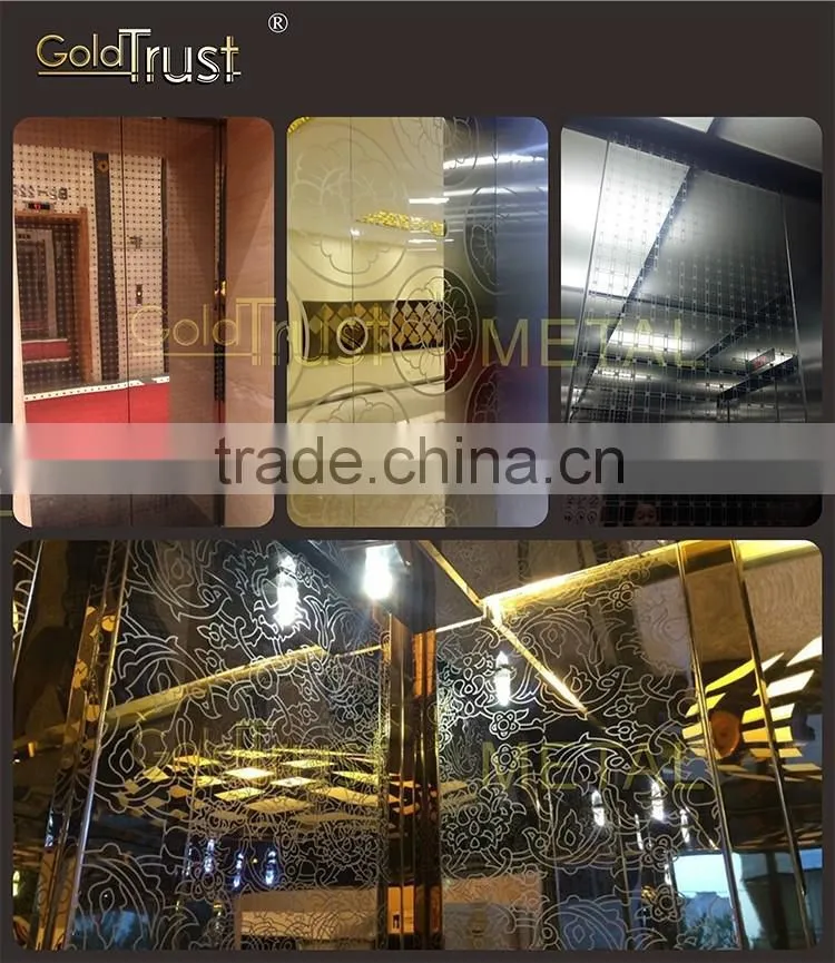 4x8 Customized 304 Hairline Ti-Bronze Finish Stainless Steel Plate for Decoration