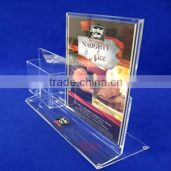 Acrylic counter postcard holder