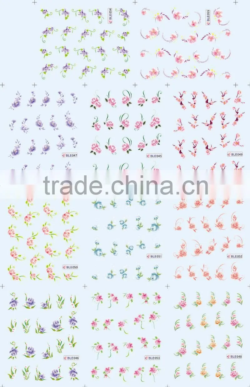 BLE Series french design water transfer nail art sticker & decals