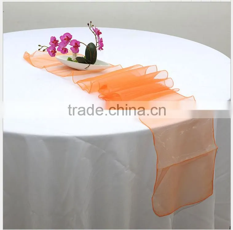 2015 Beautiful Organza Runner Table Linen for Wedding Decoration