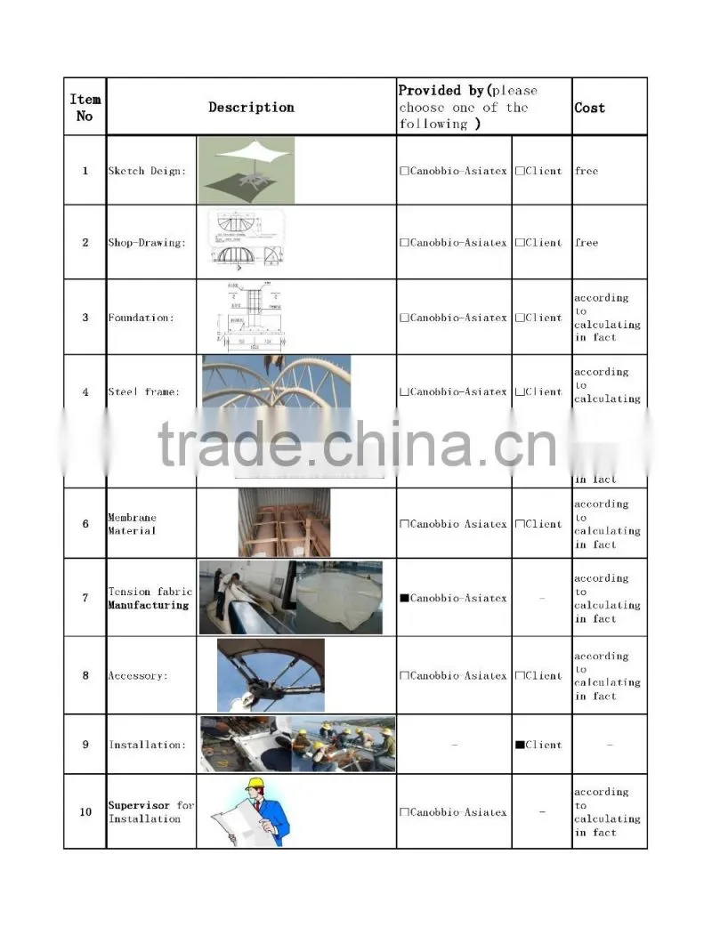 Tension membrane structure ceiling design , Silicon fabric tensiled architecture