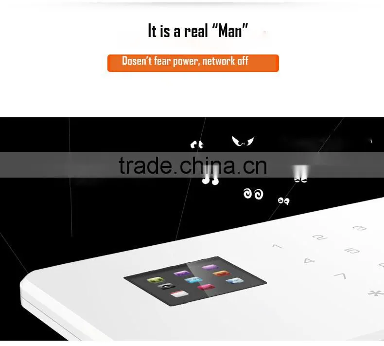 Wireless Touch RFID Color display wireless smart gsm alarm system with Android and IOS App G18