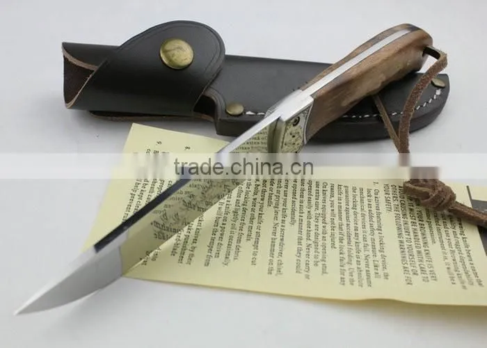 OEM handmade Wood Hunting Survival Knife